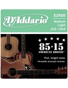 Corzi Chitara Acustica D'Addario EZ920 - 85/15  012-016-w025-w034-w044-w054.