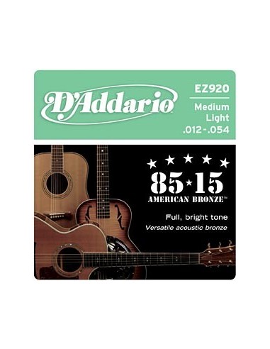 Corzi Chitara Acustica D'Addario EZ920 - 85/15  012-016-w025-w034-w044-w054.