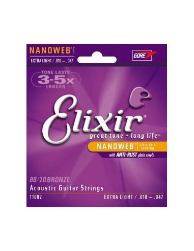 Corzi Chitara acustica Elixir Nanoweb Anti-Rust Extra Light (10-47) 