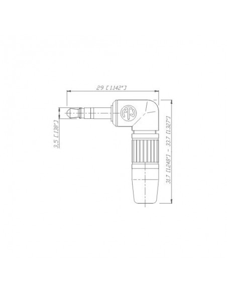 Jack st. 3.5mm (cu cot) - Neutrik NTP 3 RC