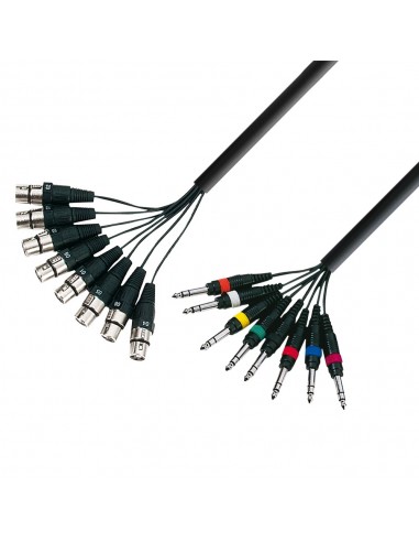 Multicore AdamHall 8xXLR(mama) 8xJack(6,3mm) 3m