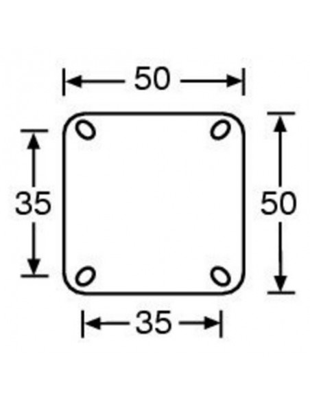 Rola Pivotanta Adam Hall 50 mm cu roata gri cu frana