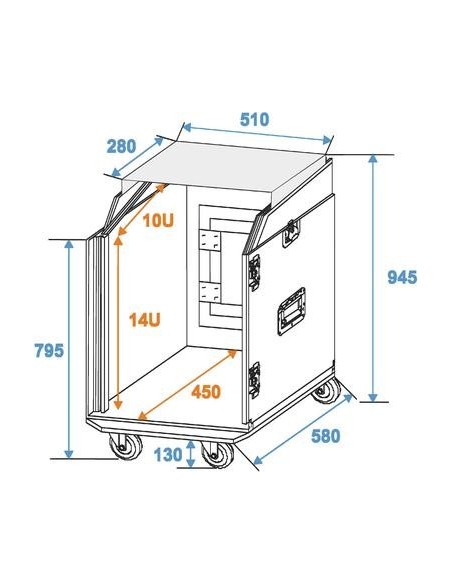 Special combo case LS4 laptop desk 14U