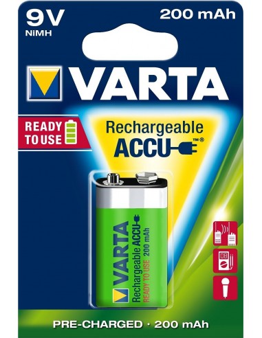 Acumulatori Varta 9V 6F22 200 mAh / blister 1 buc