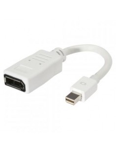 Cablu adaptor | DisplayPort mini tata/ mamaDisplayPort drept, alb