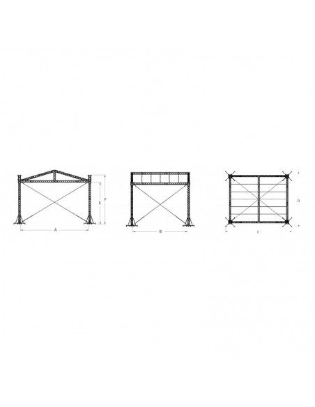 Scena modulara 10,5m x 8m x 8m