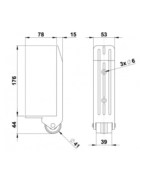 Adam Hall 3782 Edge Castor 40mm