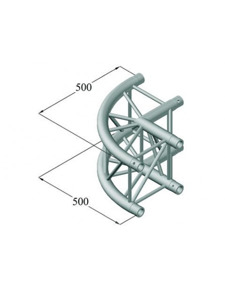 ALUTRUSS QUADLOCK 6082C-21R 2-way corner 90°