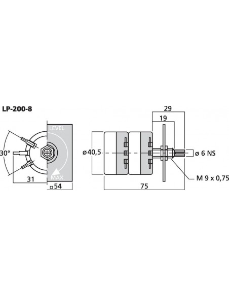 MONACOR LP-200-8 Potentiometru