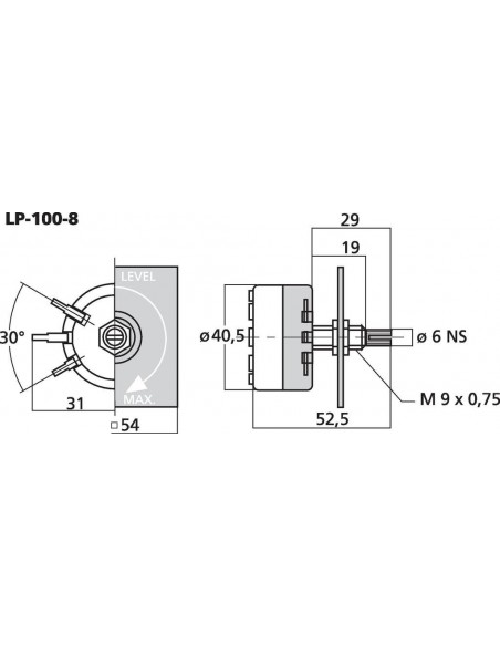 MONACOR LP-100-8 Potentiometru