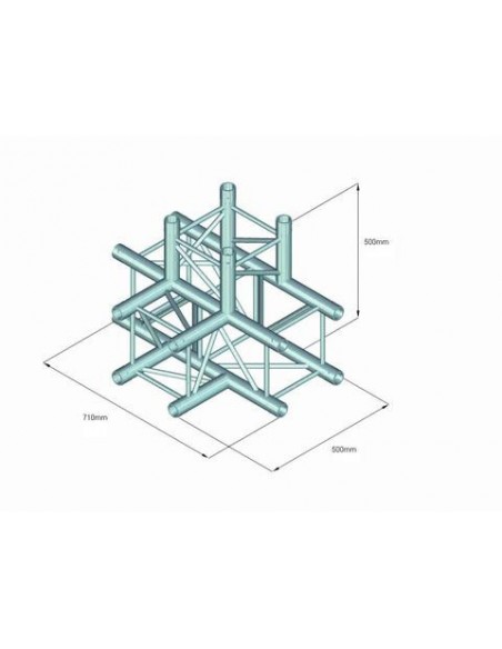 ALUTRUSS QUADLOCK 6082T-42 4-Way T-Piece