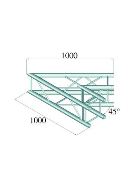 ALUTRUSS QUADLOCK 6082C-19 2-Way Corner 45°