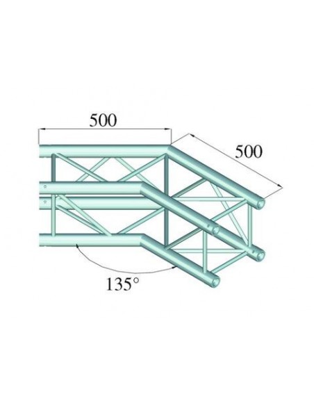 ALUTRUSS QUADLOCK 6082C-23 2-Way Corner 135°