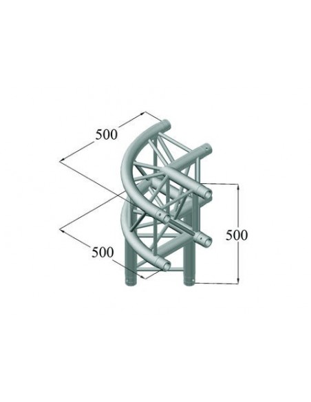 ALUTRUSS QUADLOCK 6082C-30R 3-Way Corner 90°