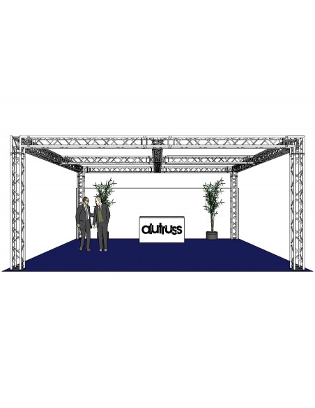 Stand schela ALUTRUSS QUADLOCK 6082 square 7.71x7.71x3.5m (WxDxH)