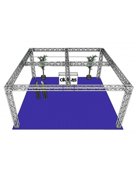 Stand schela ALUTRUSS QUADLOCK 6082 square 7.71x7.71x3.5m (WxDxH)