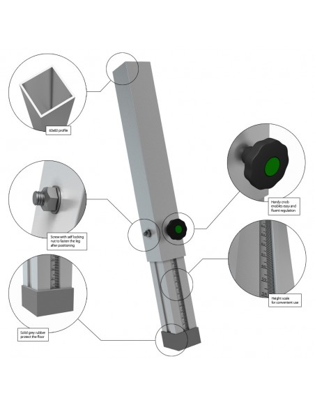 Picior podium telescopic 100 -180cm 