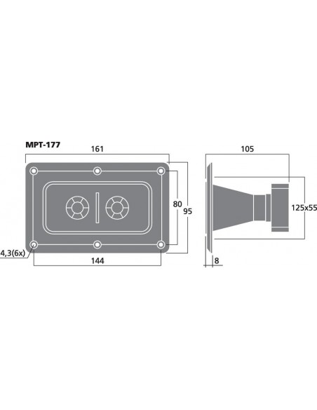 Monacor MPT-177 - Tweeter piezo 