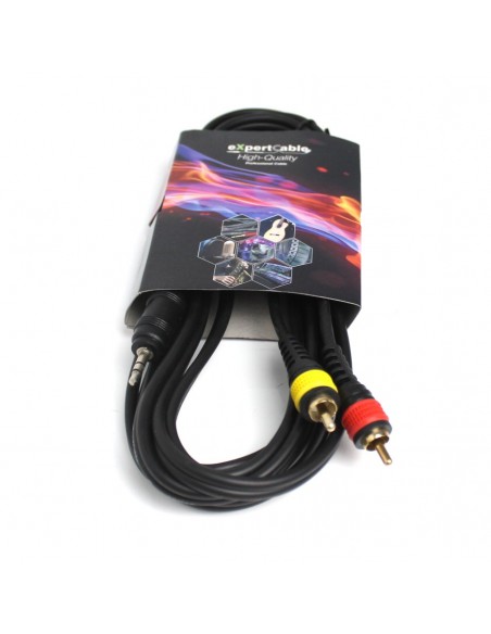 Cablu profesional JACK (3,5mm)  2xRCA - 1.5m