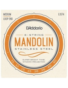 Corzi mandolina D'Addario EJS74 Stainless Steel