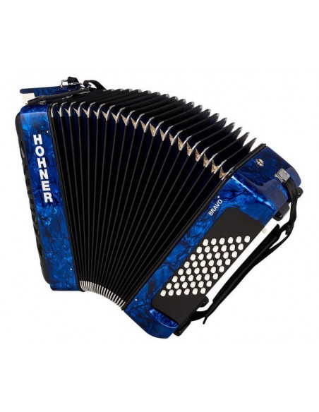 Hohner Bravo II 48 Blue silent key