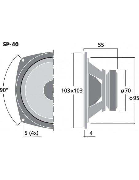  DIFUZOR UNIVERSAL MONACOR SP-40