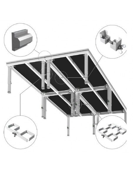 Podium scena interior/exterior 8 m x 6 m