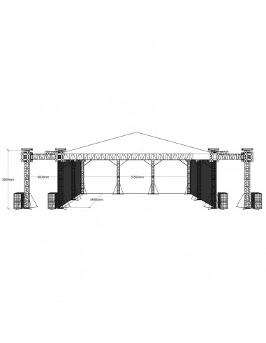 Scena concerte 28m x 14m x 8m