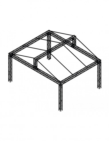 Scena aluminiu 8mx6mx6m cu prelata