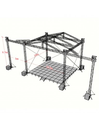 Scena mobila DSE 12.5m x 10m x 8.5m