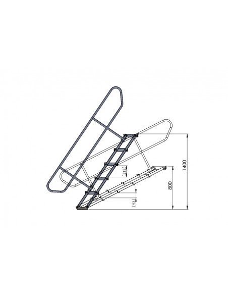 Scara scena reglabila pe inaltime 80-140 cm