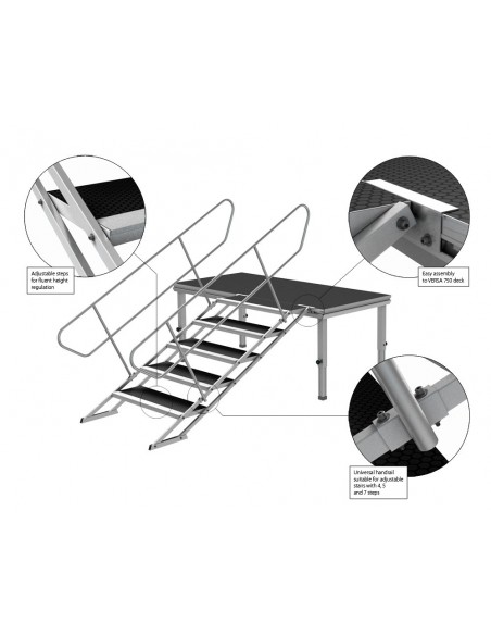 Scara scena reglabila pe inaltime 80-140 cm