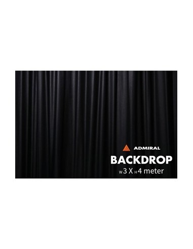 BACKDROP 320 G/M² 3M WIDTH X 4M H BLACK