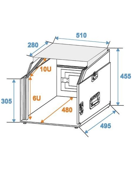 Special combo case LS5 laptop desk,6 U